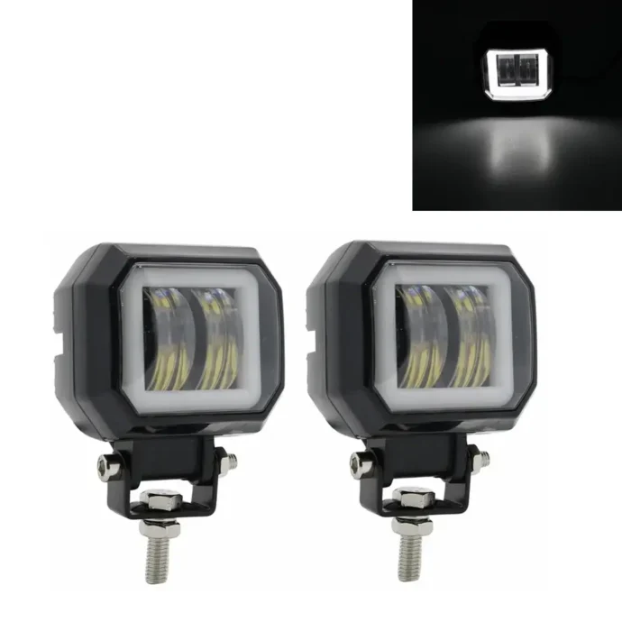 ⁦ANTI BROULLARD 2 LED PROJECTEUR CARRE⁩ - الصورة ⁦2⁩
