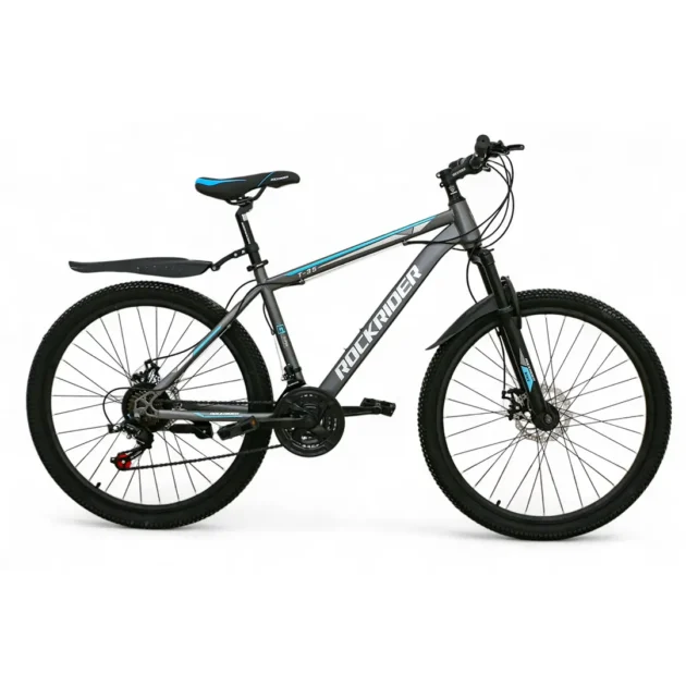 Découvrez le vélo ROCKRIDER 26 pouces : un VTT performant avec cadre en aluminium léger, freins à disque, suspension avant et pneus antidérapants. Idéal pour les sorties sportives et les aventures en plein air.